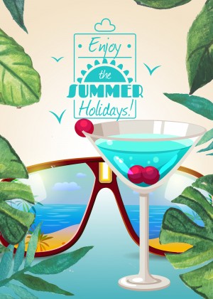 Enjoy The Summer Holiday with Turquoise Blue cocktail